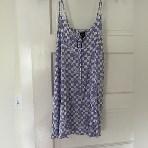 Purple pattern summer dress